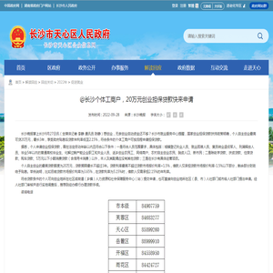 ＠长沙个体工商户，20万元创业担保贷款快来申请 - 促进就业 - 长沙市天心区人民政府