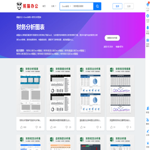 财务分析图表模板下载_财务分析图表excel表格大全_熊猫办公